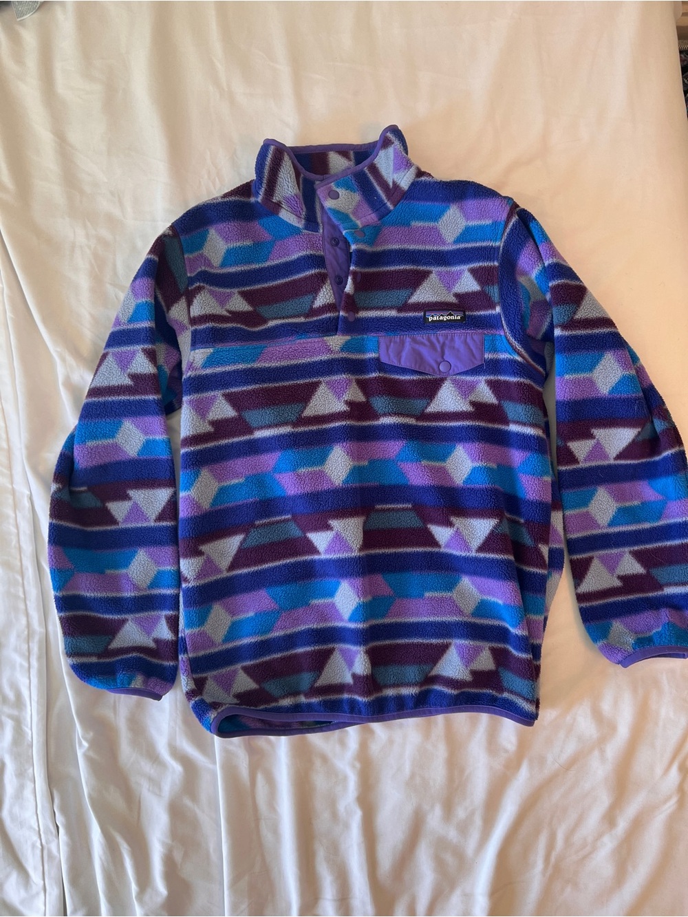Purple Aztec Patagonia Synchilla XS